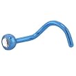 Grade 23 Titanium Light Blue Crystalline Gem Nose Ring