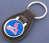 St. Louis Cardinals Blue Logo Leather Keychain