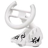 Steering wheel with receptacle for the Wii-Mote - Enables re