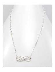 Infinity CZ Necklace In 92.5 Sterling Silver