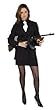 Original Gangster Gun Moll Costume Suit (Hat, Weapon, Shirt Front/Tie & Stoockings not included)