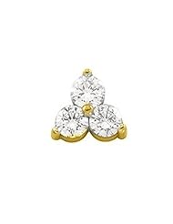 14K Yellow Gold Three-Stone Diamond Pendant - 0.60 Ct. -- LIFETIME WARRANTY
