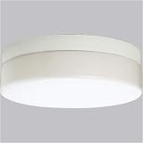 Progress Lighting White One-Light Outdoor Fluorescent Flush Mount