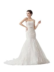 Sweetheart Satin Natural   Waistline Mermaid Lace-Up Wedding Dress  with a Court Train  With a Sash 