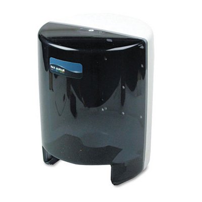 San Jamar Classic Center Pull Towel Dispenser, 9-1/8 x 9-1/2 x 11-5/8 (Black Pearl/White)
