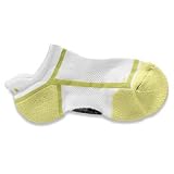 Adidas 2007 Women's ClimaCool No Show Golf Sock - White / Chartreuse - 861101