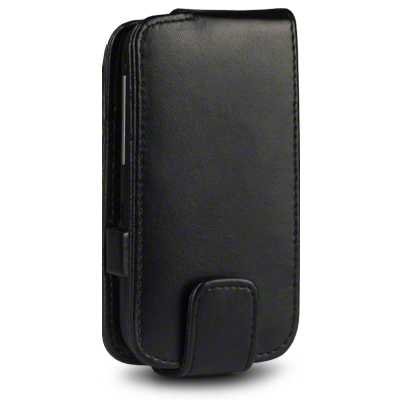HTC SENSATION EXECUTIVE BLACK PU LEATHER FLIP CASE / COVER / POUCH / HOLSTER - EXCLUSIVE DESIGN PART OF THE QUBITS ACCESSORIES RANGE