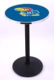 Kansas Jayhawks KU Pub Table With Chrome Edge