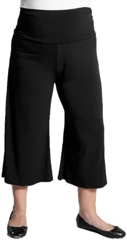 Sealed With A Kiss Designs Plus Size Essential Gaucho Pants in Black