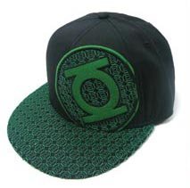  DC COMICS GREEN LANTERN LOGO MENS BLACK FLEX CAP
