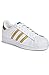 adidas Originals womens Superstar Sneaker, White/Gold Metallic/Blue, 6.5 US