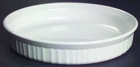 Corning French White (Bakeware) Quiche, Fine China Dinnerware