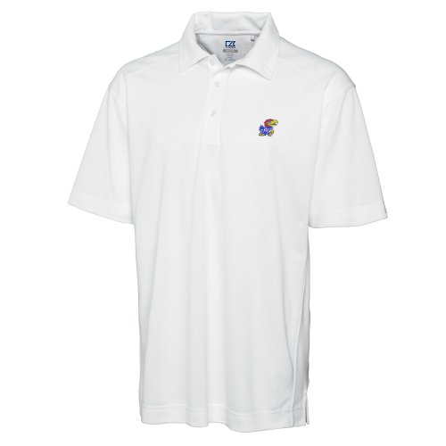 NCAA Men's Kansas Jayhawks White Drytec Genre Polo (White, XXX-Large)