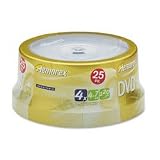 DVD+RW Discs, 4.7GB, 4x, Spindle, Silver, 25/Pack
