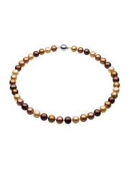 Sterling Silver Freshwater Dyed Chocolate Pearl Necklace