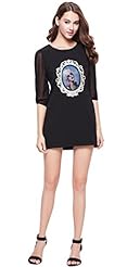 Summer Sheer General Print Fit-and-Flare Shift Elbow Length Sleeves Cocktail Above the Knee Chiffon Evening Dress/Prom Dress/Party Dress/Mini Dress 