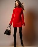 DKNYC Cold-Shoulder Long-Sleeve Tunic Top