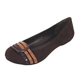 Qupid Flat Brown Ballerina Style Casual Dress Shoes Sadiya-03