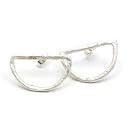 Silver Semi-Circle Earrings By Disa Allsopp