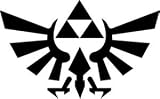 Legend of Zelda Triforce - 6" BLACK - Car, Truck, Notebook, Vinyl Decal Sticker