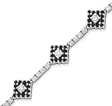 31Fc2IxAvRL. SL160  14k White Gold Round 3.35 Carat Black Diamond Bracelet