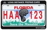 Collectible Phone Card: Florida 'Save The Manatee' License Plate