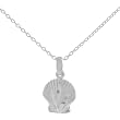 High Polished Sterling Silver Small Scallops Pendant
