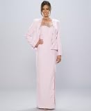 Formal Evening Dress with Short Jacket - Mother of Bride & Groom, Wedding, Party, MOB Gown by Sean Collection (7297) Pink