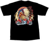 Big Chief Indian Biker Classic Motorcycle T-shirt