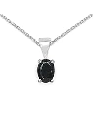 1.00 Carat Genuine Sapphire 925 Sterling Silver Pendant