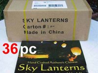 36 Sky Lanterns 1 CASE - White