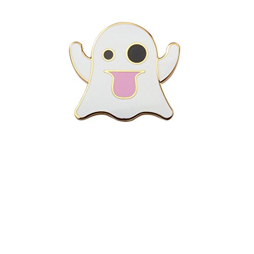 Last Valentine Emoji Icons Ghost Lapel Pin Nickel Plated Color White Enamel Pin