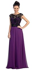 Floor Length Chiffon Lace Scoop Neck Mother-of-the-Bride Dress/Prom Dress/Party Dress 