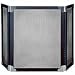 3 Fold Screen - Black with Nickel Corners