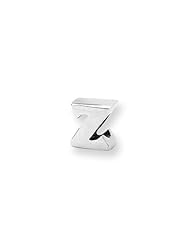 Letter Z Charm in Silver for 3mm Charm Bracelets