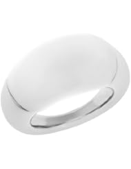Womens Stainless Steel With White Onyx Stone Ring