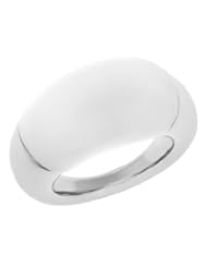Womens Stainless Steel With White Onyx Stone Ring
