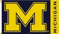 Michigan Wolverines 3ft x 5ft flag with grom
