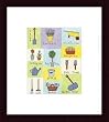 Art Poster Wood Framed Print - Garden/herb II - Artist: Lorraine Cook- Poster Size: 10 X 8
