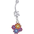 Vibrant Flower Bouquet Belly Ring