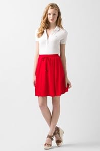 Drawstring Fluid Pique Skirt