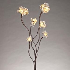 Prelit Art Christmas Trees - Gerson 38618 - 31" Crystal Acrylic Hydrangea Battery Operated LED Lighted Branch with Timer (12