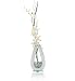 (08087195) Artificial Teardrop Orchid in Mirror Glass Vase in Household & Kitchen