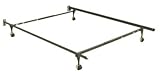 Twin or Full Metal Bed Frame with Rollers