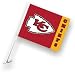 NFL Kansas City Chiefs 11"x14" Car Flags with Bracket ( Set of Two )