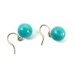 Turquoise Gemstone Circular Dangle Earrings