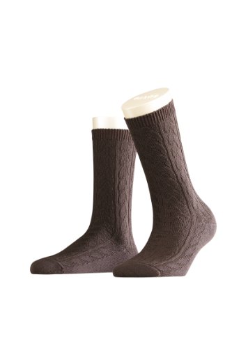 FALKE Damen Socken  47475 Cable Socke, Gr. 35-38, Braun (dark brown 5239) Preisvergleich