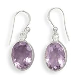Faceted Amethyst French Wire Earrings