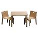 York Table and Chair Set - Natural Wood