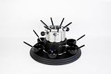 Karcher 111726 Fondue Set 23-teilig, Edelstahl, schwarz